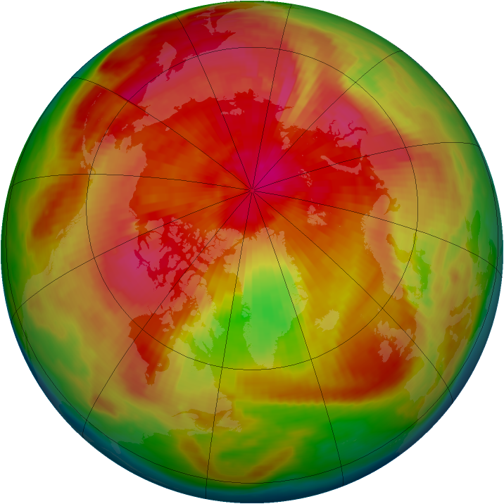 Arctic ozone map for 24 March 1980